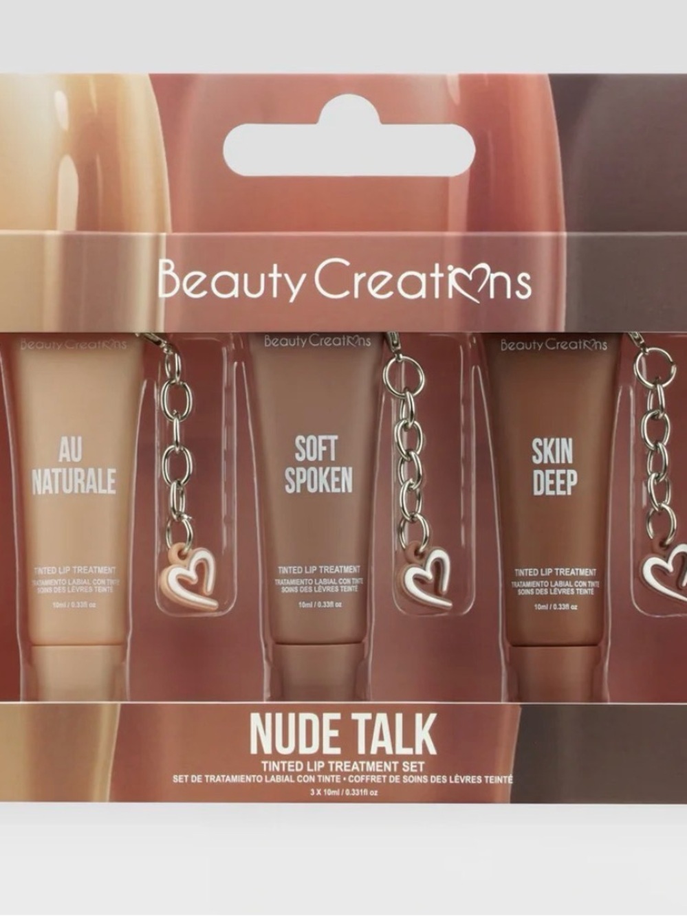 Beauty Creations Nude Talk Tinted Lip Set - Beige, Warm Brown, Deep Nude